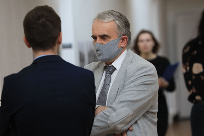 Alexey Tsvetkov, Deputy Director of the Department for Archives and Records Management of the Ministry of Justice of the Republic of Belarus at the opening ceremony of the international art project 