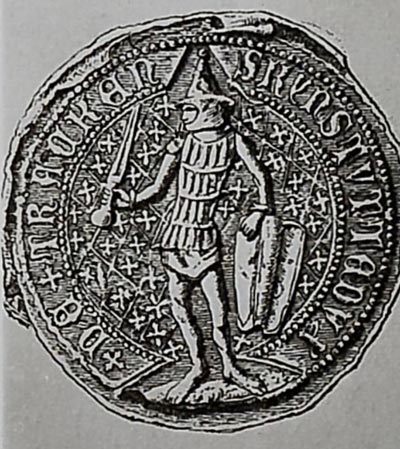 Герб на печати Кейстута, великого князя литовского
