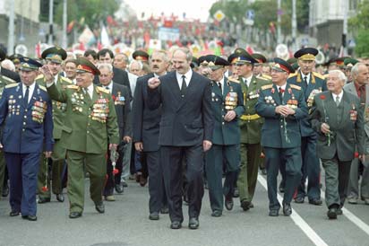 Шествие ветеранов Великой Отечественной войны с участием Президента Республики Беларусь А.Г. Лукашенко