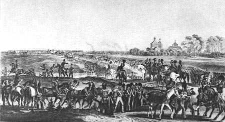 “Переход французской армии через Днепр 14 августа 1812 г.” Картина работы художника Фабер дю Фора