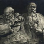 S. Selikhanov. Sketch of the monument to the partisan brothers Ivan and Mikhail Tsuba. 1960. BGAMLI.