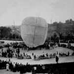 Запуск воздушного шара в Губернаторском саду на берегу р. Свислочь