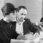 Дикторы Белорусского радио С.Рудковская и И.Курган во время подготовки программы