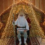 Дед Мороз(культуролог В.А.Кисляк) на царском троне резиденции в Национальном парке «Беловежская пуща»