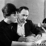 Дикторы Белорусского радио С.Рудковская и И.Курган во время подготовки программы