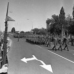 Военный парад в честь празднования 55-й годовщины освобождения Беларуси от немецко-фашистских захватчиков и Дня Независимости Республики Беларусь (Дня Республики) в г. Бресте