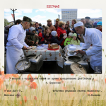 У котлов с солдатской кашей во время празднования Дня Победы в г. Борисове