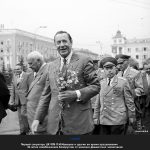 Первый секретарь ЦК КПБ П.М.Машеров и другие во время празднования 35-летия освобождения Белоруссии от немецко-фашистских захватчиков