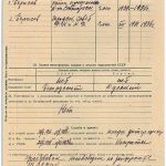Личный листок по учету кадров Уткина Фёдора Ефимовича .17 февраля 1939 г. (Ф.144. Оп.9. Д.1586. Л.3-4об.)
