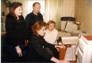 Сотрудники отдела автоматизированных архивных технологий НИАБ. 1998 г.