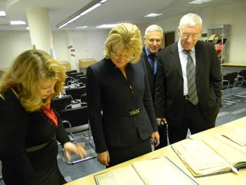 27 ноября 2014 г. председатель Архивного комитета г. Санкт-Петербурга С.В.Штукова посетила Национальный архив Республики Беларусь