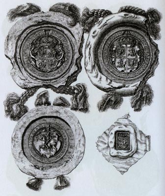 Гербы на печатях Жигимонта (Сигизмунда) II Августа