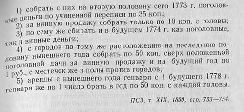 Указ Екатерины II Сенату об уменьшении налогов с населения белорусских губерний в 1773 г.