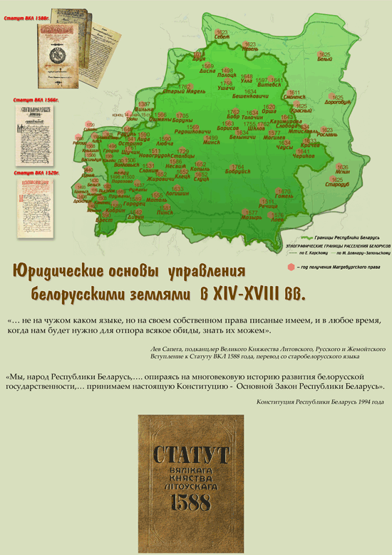 Проект «Юридические основы управления белорусскими землями в XIV-XVIII веках»
