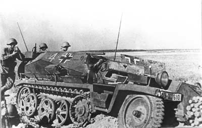 Немецкая бронемашина, подбитая в дни обороны Могилева
