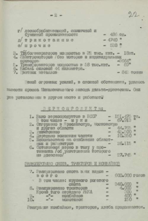 Докладная записка секретаря ЦК КП(б)Б П.К. Пономаренко