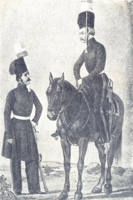 Казак и урядник Донского атаманского казачьего полка начала XIX в.