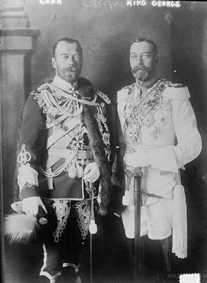 Российский император Николай II и король Великобритании и Ирландии Георг V