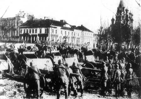 Немецкие войска в центре г. Минска