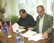 Signing of the agreement