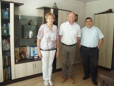 O. Biryukova, D. Frolov and G. Zholnerkevich at the meeting on archives digitization O. Biryukova, D. Frolov and G. Zholnerkevich at the meeting on archives digitization