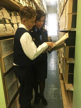 Law students of Minsk High School No 67 visit the State Archives of Minsk Region