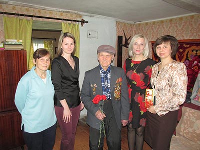 Archivists from the Local State Archives in Rechitsa met with the Veteran of the Great Patriotic War Vasily Deikun, resident of Korovatichi village