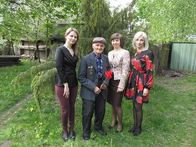 Archivists from the Local State Archives in Rechitsa met with the Veteran of the Great Patriotic War Vasily Deikun, resident of Korovatichi village