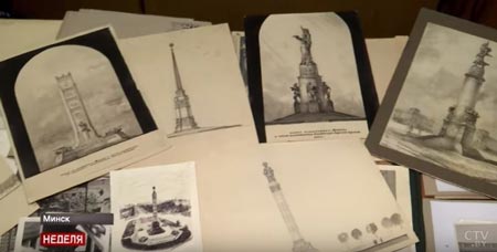 Кадры з відэаматэрыяла аб мануменце Перамогі ў праграме СТБ «Тыдзень» Кадры з відэаматэрыяла аб мануменце Перамогі ў праграме СТБ «Тыдзень»