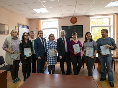 У час узнагароджання работнікаў архіва У час узнагароджання работнікаў архіва
